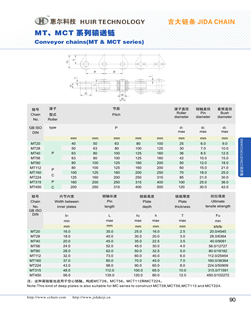 Conveyor chains(MT & MCT series)