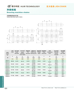 Drawing machine chains       Heavy duty draw bench chains